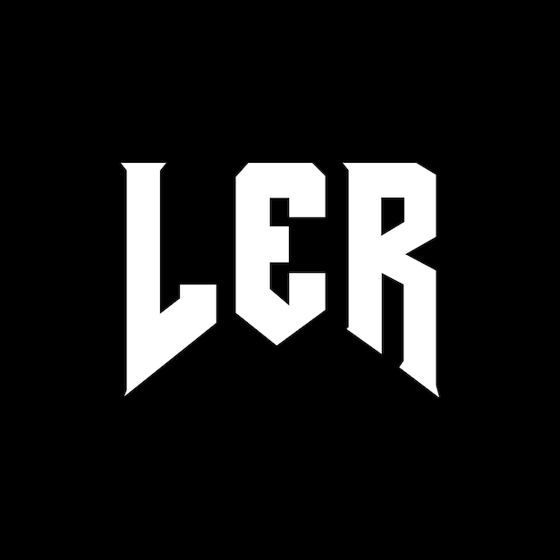 Diseño de logotipo de letra LER para una empresa de tecnología Diseño del logotipo LER combinación de colores blanco y negro Logotipo LER Vector LER Diseño del icono LER Alfabeto LER Tipografía diseño del logotipo