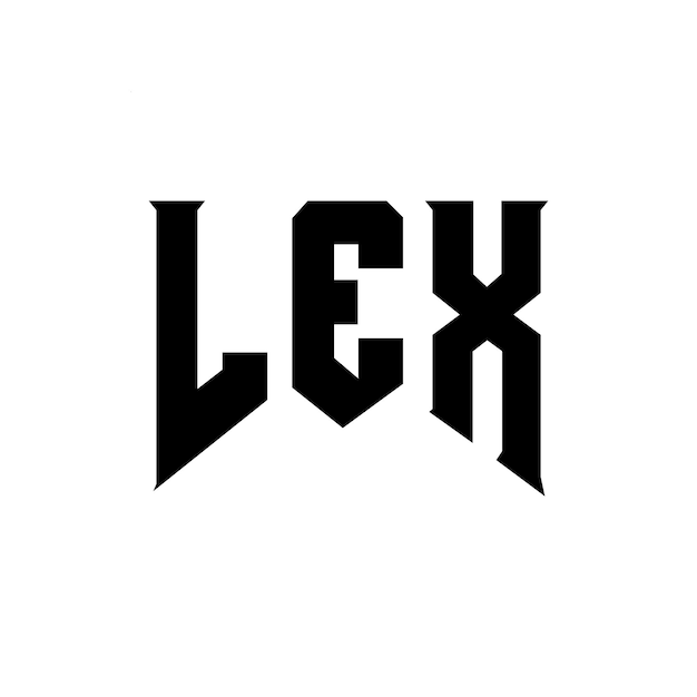 Diseño de logotipo de letra LEX para la empresa de tecnología LEX diseño de logotipo en blanco y negro combinación de colores LEX logotipo LEX vector LEX diseño LEX icono LEX alfabeto LEX tipografía diseño de Logotipo