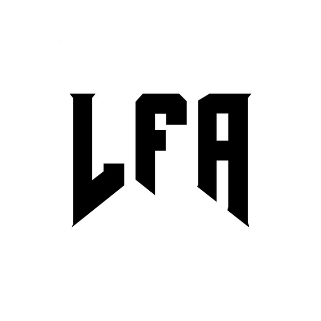 Diseño de logotipo de letra LFA para una empresa de tecnología Diseño del logotipo LFA combinación de colores blanco y negro LFA logotipo Vector LFA diseño Icon LFA alfabeto LFA tipografía diseño del logotipo