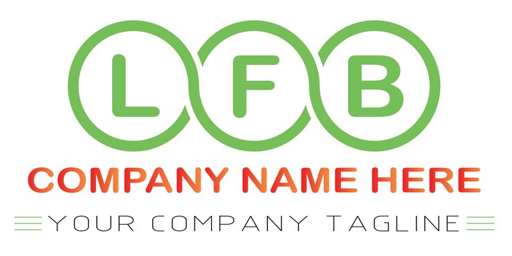 Vector diseño de logotipo letra lfb
