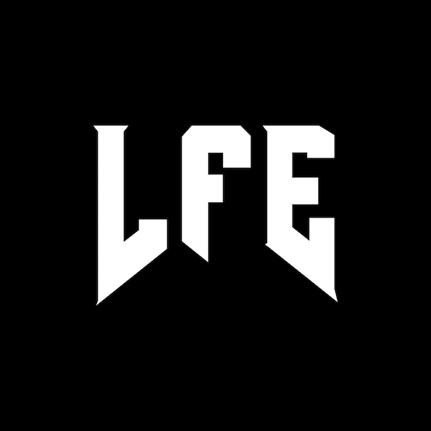Diseño de logotipo de letra LFE para una empresa de tecnología Diseño del logotipo LFE combinación de colores blanco y negro Logotipo LFE vector LFE diseño Icono LFE alfabeto LFE tipografía Diseño del Logotipo