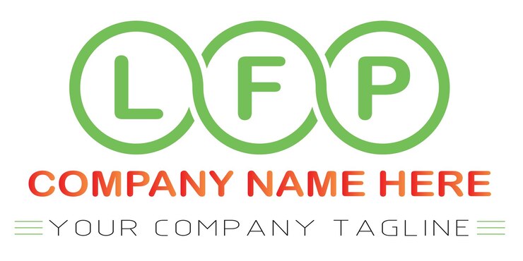 Vector diseño de logotipo de letra lfp