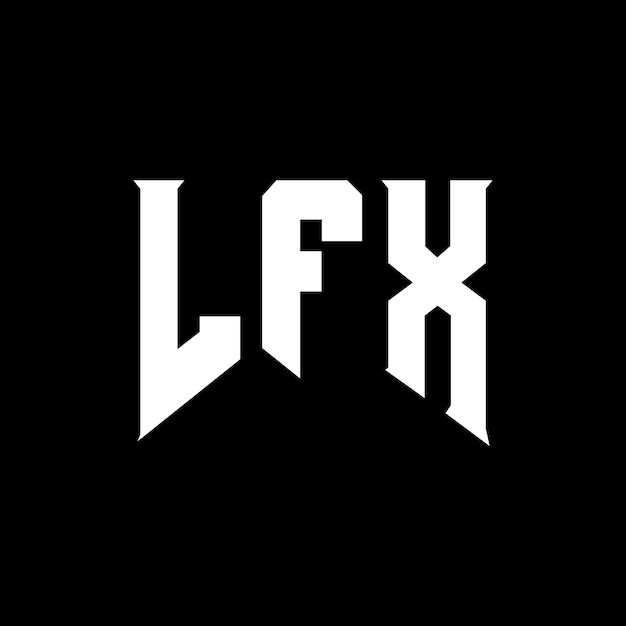 Diseño de logotipo de letra LFX para una empresa de tecnología Diseño del logotipo LFX combinación de colores blanco y negro Logotipo LFX Vector LFX Diseño del icono LFX Alfabeto LFX Tipografía diseño del logotipo