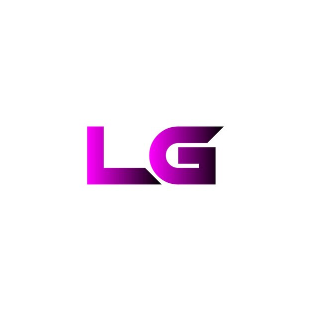 Vector diseño del logotipo de la letra lg