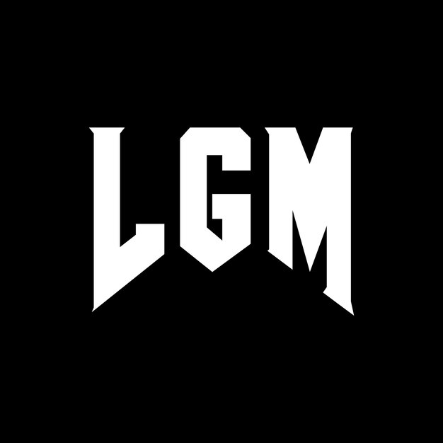 Diseño de logotipo de letra LGM para una empresa de tecnología Diseño del logotipo LGM combinación de colores blanco y negro Logotipo LGM Vector Diseño LGM Icono LGM Alfabeto LGM Tipografía Logotipo Diseño
