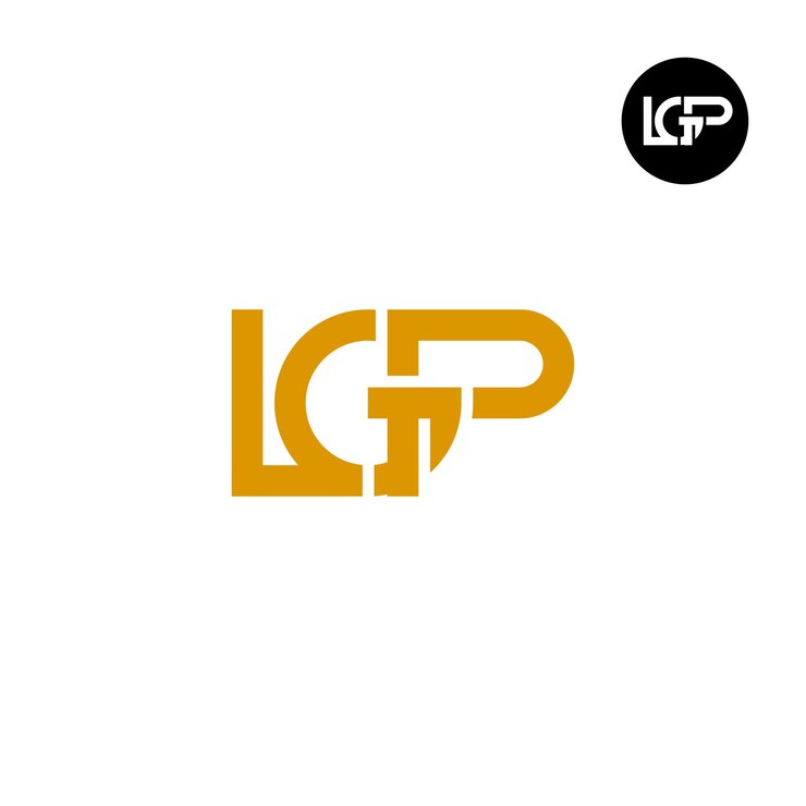 Vector diseño del logotipo de la letra lgp monograma