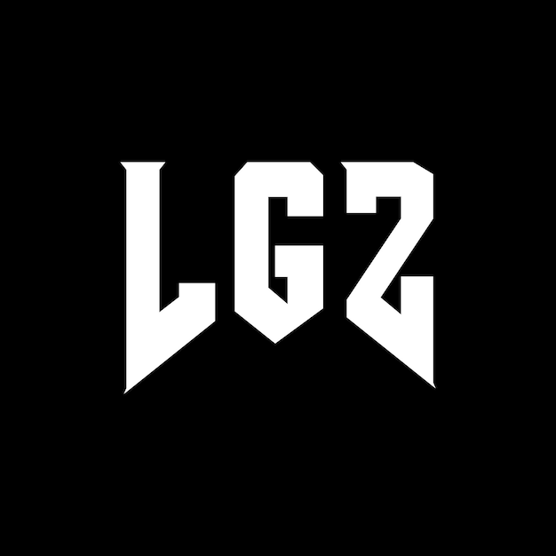 Diseño de logotipo de letra LGZ para la compañía de tecnología Diseño del logotipo LGZ combinación de colores blanco y negro Logotipo LGZ vector diseño LGZ icono LGZ alfabeto LGZ tipografía diseño del logotipo