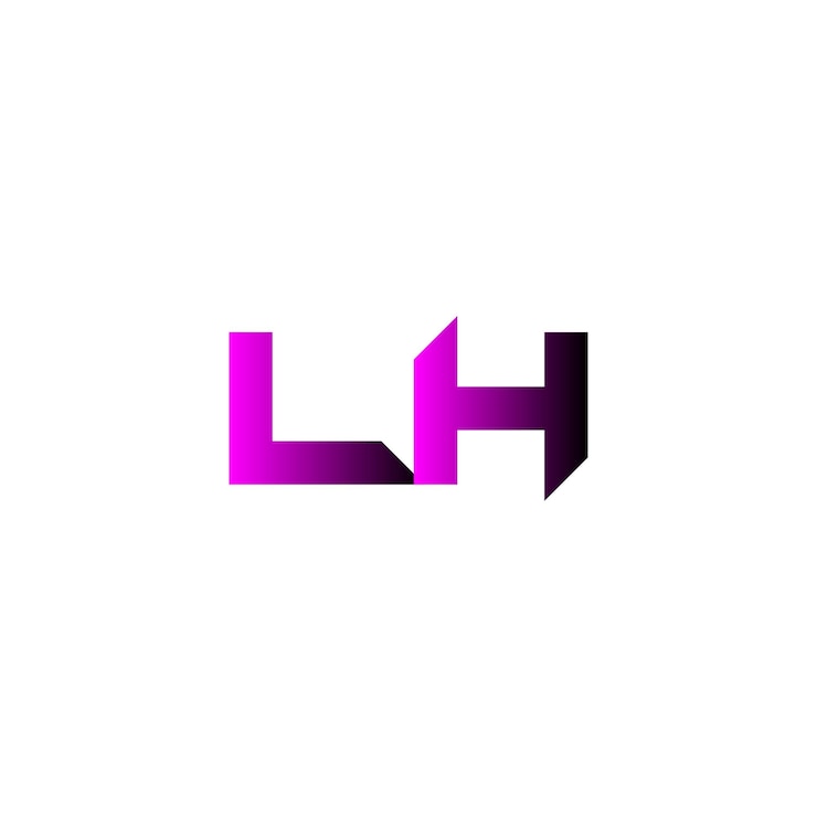 Vector diseño del logotipo de la letra lh