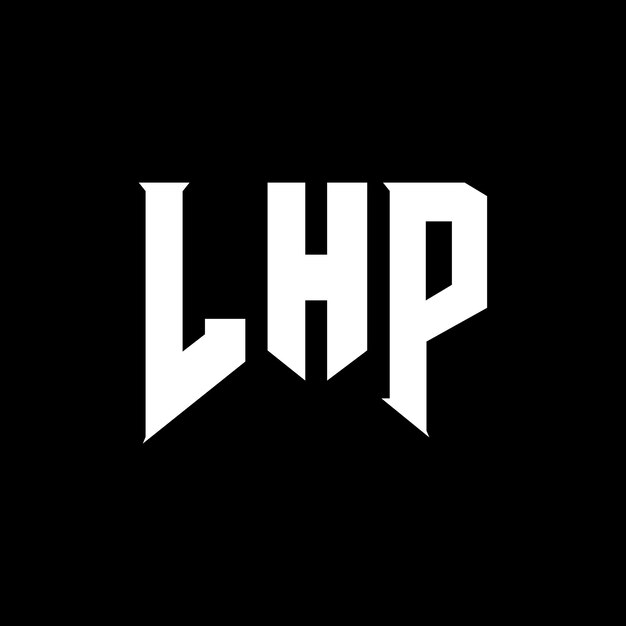 Diseño de logotipo de letra LHP para una empresa de tecnología Diseño de Logotipo LHP combinación de colores blanco y negro LHP logotipo LHP vector LHP diseño LHP icono LHP alfabeto LHP tipografía diseño de logotipo