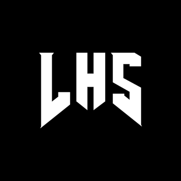 Diseño de logotipo de letra LHS para una empresa de tecnología Diseño del logotipo LHS combinación de colores blanco y negro Logotipo LHS Vector LHS Diseño del icono LHS Alfabeto LHS Tipo de logotipo