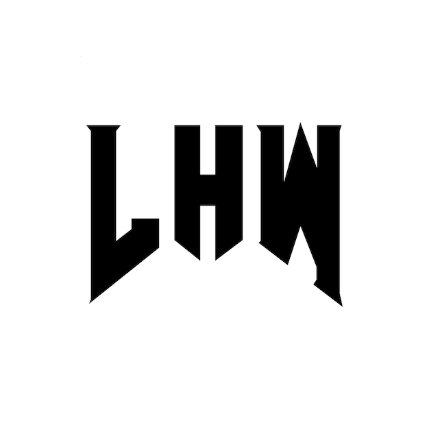 Diseño de logotipo de letra LHW para una empresa de tecnología Diseño del logotipo LHW combinación de colores blanco y negro LHW logotipo Vector LHW diseño LHW icono LHW alfabeto LHW tipografía diseño del logotipo