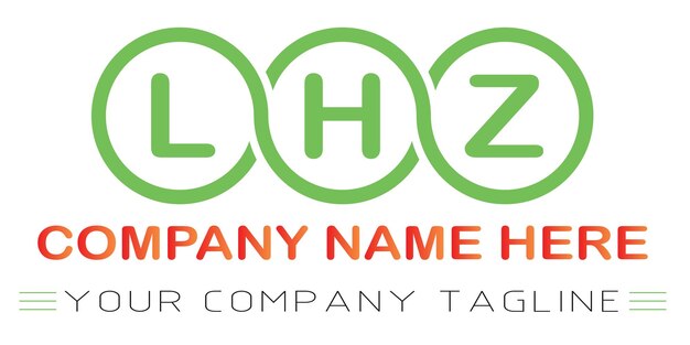Diseño de logotipo de letra LHZ