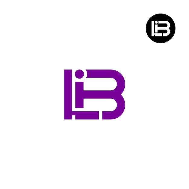 Vector diseño del logotipo de la letra lib monograma