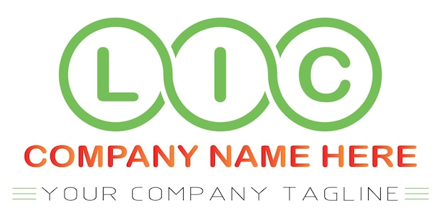 Diseño de logotipo de letra LIC