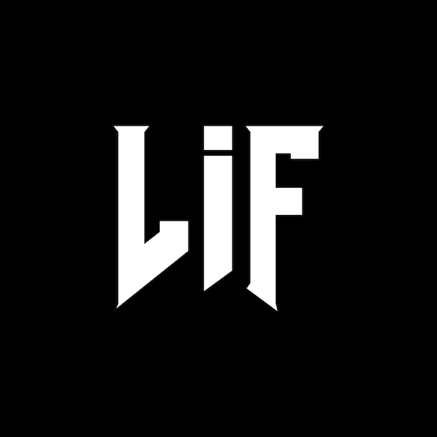 Diseño de logotipo de letra LIF para una empresa de tecnología Diseño del logotipo LIF combinación de colores blanco y negro Logotipo LIF Vector LIF Diseño del icono LIF Alfabeto LIF Tipografía Logotipo