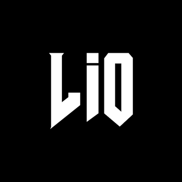 Diseño de logotipo de letra LIO para empresa de tecnología LIO diseño de logotipo combinación de colores blanco y negro LIO logotipo LIO vector LIO diseño LIO icono LIO alfabeto LIO tipografía diseño del logotipo