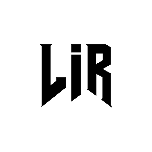 Diseño de logotipo de letra LIR para la compañía de tecnología LIR diseño de logotipo combinación de colores blanco y negro LIR logotipo LIR vector LIR diseño LIR icono LIR alfabeto LIR tipografía diseño del logotipo