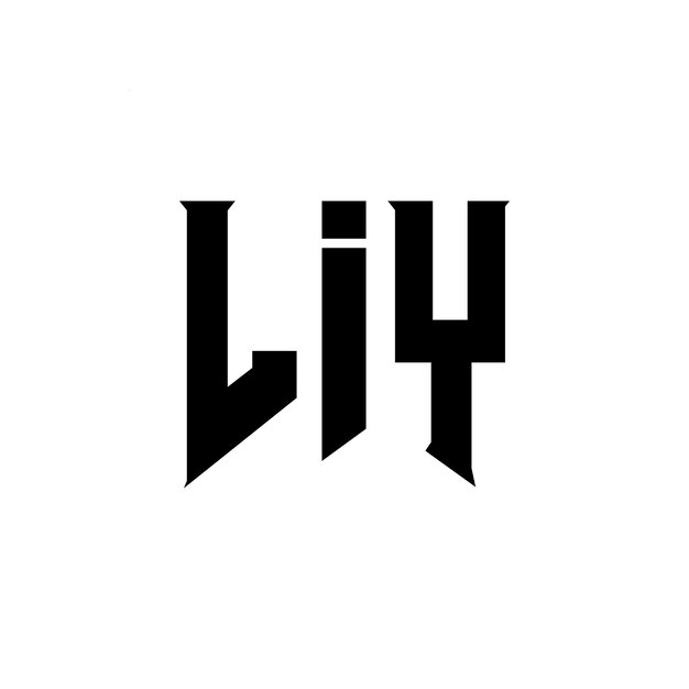 Diseño de logotipo de letra LIY para la compañía de tecnología LIY diseño de logotipo combinación de colores blanco y negro LIY logotipo LIY vector LIY diseño LIY icono LIY alfabeto LIY tipografía diseño de logotip