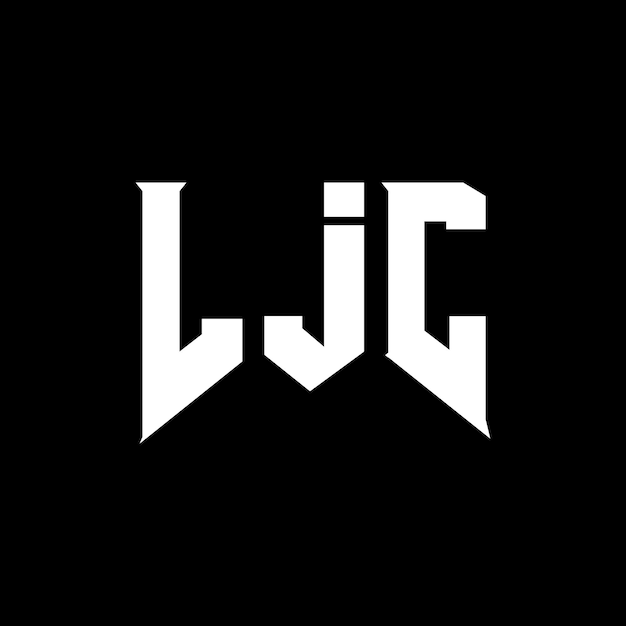 Diseño de logotipo de letra LJC para una empresa de tecnología Diseño de Logotipo LJC combinación de colores blanco y negro LJC logotipo Vector LJC diseño LJC icono LJC alfabeto LJC tipografía diseño de logotipo