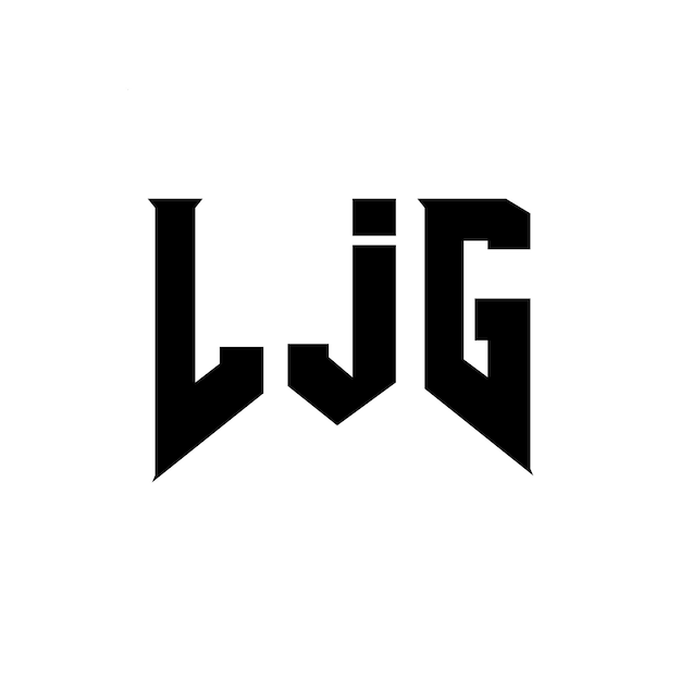 Diseño de logotipo de letra LJG para la compañía de tecnología LJG diseño de logotipo combinación de colores blanco y negro LJG logotipo LJG vector LJG diseño LJG icono LJG alfabeto LJG tipografía diseño de logo