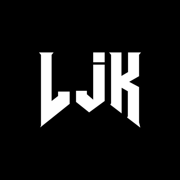 Diseño de logotipo de letra LJK para una empresa de tecnología Diseño de Logotipo LJK combinación de colores blanco y negro LJK logotipo Vector LJK diseño LJK icono LJK alfabeto LJK tipografía diseño de logotipo