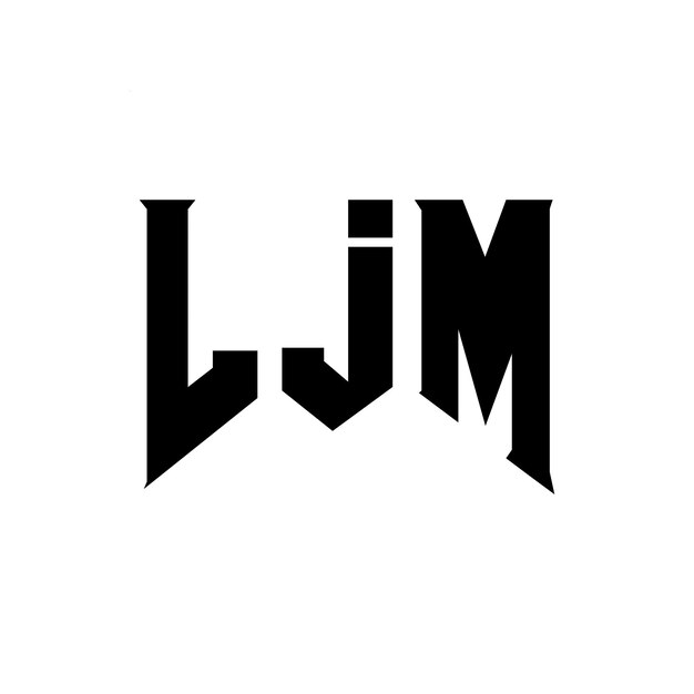 Diseño de logotipo de letra LJM para una empresa de tecnología Diseño de Logotipo LJM combinación de colores blanco y negro LJM logotipo Vector LJM diseño LJM icono LJM alfabeto LJM tipografía diseño de logotipo