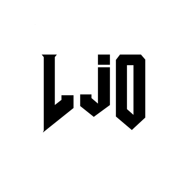 Diseño de logotipo de letra LJO para la compañía de tecnología LJO diseño de logotipo combinación de colores blanco y negro LJO logotipo LJO vector LJO diseño LJO icono LJO alfabeto LJO tipografía diseño del logotipo