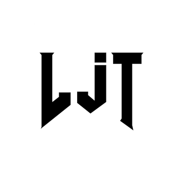 Diseño de logotipo de letra LJT para una empresa de tecnología Diseño de Logotipo LJT combinación de colores blanco y negro LJT logotipo Vector LJT diseño LJT icono LJT alfabeto LJT tipografía diseño de logotipo