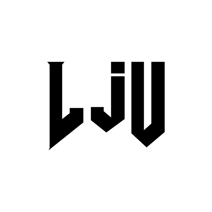 Vector diseño de logotipo de letra lju para una empresa de tecnología lju diseño de logotipo negro y blanco combinación de colores lju logotipo lju vector lju diseño lju icono lju alfabeto lju tipografía diseño de logotip