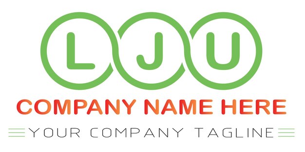 Diseño de logotipo letra LJU