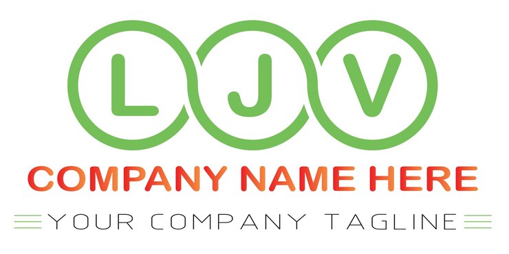 Vector diseño del logotipo de la letra ljv