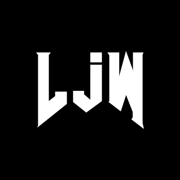 Diseño de logotipo de letra LJW para una empresa de tecnología Diseño del logotipo LJW combinación de colores blanco y negro LJW logotipo Vector LJW diseño LJW icono LJW alfabeto LJW tipografía diseño del logotipo