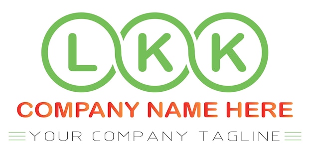Diseño de logotipo de letra LKK