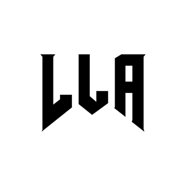 Diseño de logotipo de letra LLA para una empresa de tecnología LLA diseño de logotipo combinación de colores blanco y negro LLA logotipo LLA vector LLA diseño LLA icono LLA alfabeto LLA tipografía diseño del logotipo