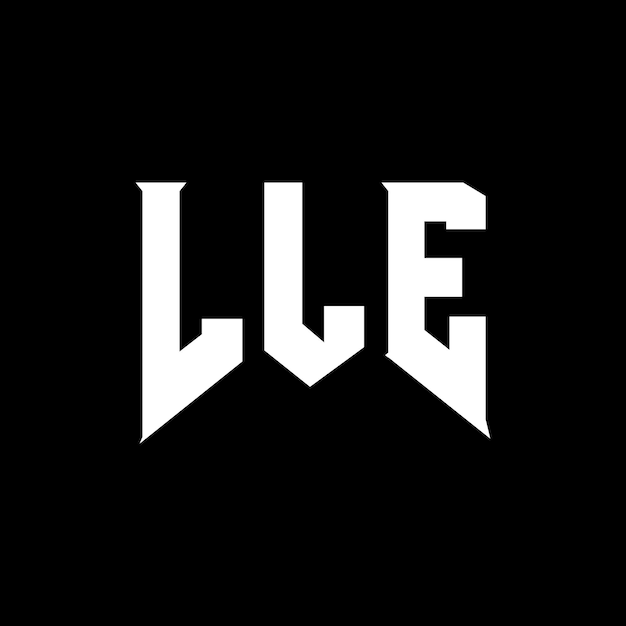 Diseño de logotipo de letra LLE para una empresa de tecnología Diseño del logotipo LLE combinación de colores blanco y negro Logotipo LLE Vector LLE Diseño del icono LLE Alfabeto LLE Tipografía diseño del logotipo