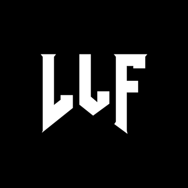 Diseño de logotipo de letra LLF para una empresa de tecnología Diseño de Logotipo LLF Combinación de colores blanco y negro Logo de LLF Vector de LLF Diseño de Icono de LLF Alfabeto de LLF Tipo de diseño de logotipo