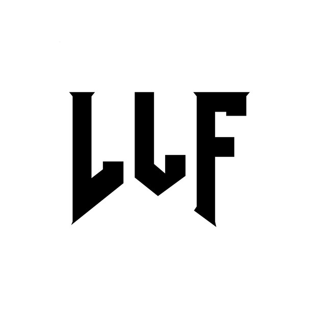 Diseño de logotipo de letra LLF para una empresa de tecnología Diseño de Logotipo LLF Combinación de colores blanco y negro Logo de LLF Vector de LLF Diseño de Icono de LLF Alfabeto de LLF Tipo de diseño de logotipo