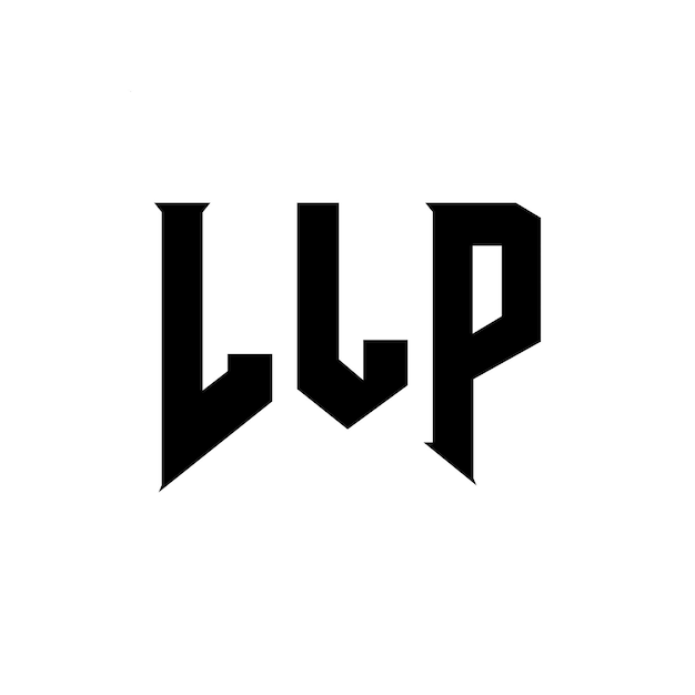 Diseño de logotipo de letra LLP para una empresa de tecnología Diseño del logotipo LLP combinación de colores blanco y negro Logotipo LLP Vector diseño LLP Icono LLP Alfabeto diseño del logotipo de tipografía LLP