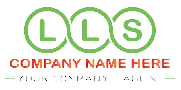 Diseño de logotipo de letra LLS