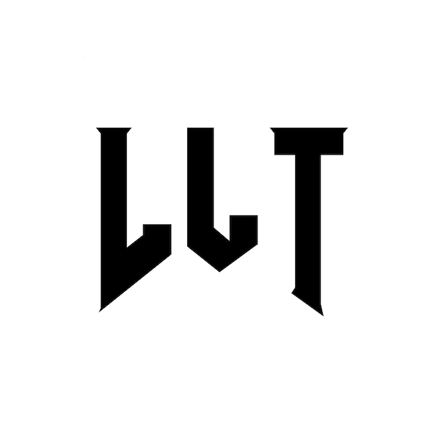 Diseño de logotipo de letra LLT para una empresa de tecnología Diseño de Logotipo LLT Combinación de colores blanco y negro Logotipografía LLT Diseño de icono LLT Alfabeto LLT