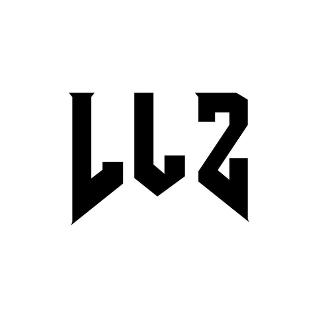 Diseño de logotipo de letra LLZ para la compañía de tecnología Diseño de Logotipo LLZ combinación de colores blanco y negro Diseño de diseño de logotipo LLZ Vector LLZ Diseño de icono LLZ Alfabeto LLZ Tipografía