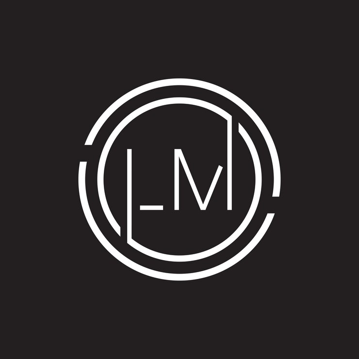 Vector diseño del logotipo de la letra lm de lujo template vectorial de diseño del logotipo lm de la letra premium real
