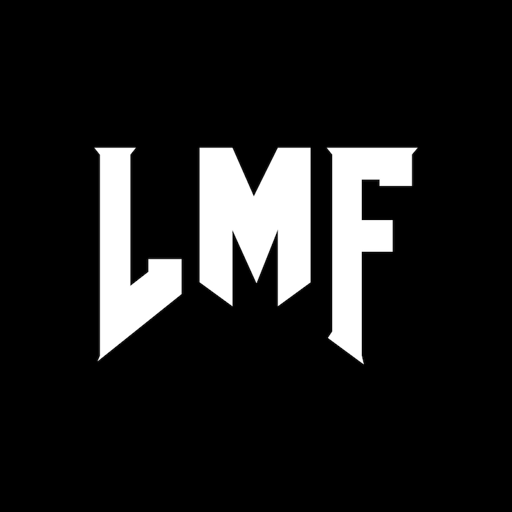 Vector diseño de logotipo de letra lmf para una empresa de tecnología diseño del logotipo lmf combinación de colores blanco y negro lmf logotipo vector lmf diseño lmf icono lmf alfabeto lmf tipografía diseño del logotipo