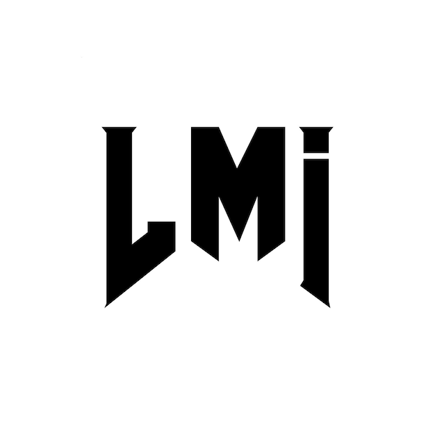 Diseño de logotipo de letra LMI para una empresa de tecnología LMI diseño de logotipo combinación de colores blanco y negro LMI logotipo LMI vector LMI diseño LMI icono LMI alfabeto LMI tipografía diseño del logotipo
