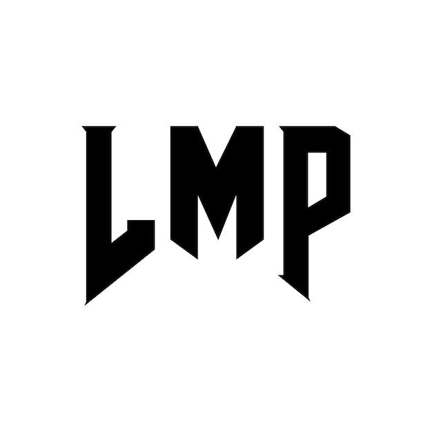 Diseño de logotipo de letra LMP para una empresa de tecnología Diseño del logotipo LMP combinación de colores blanco y negro Logotipo LMP vector LMP diseño Icono LMP alfabeto LMP tipografía Diseño del Logotipo