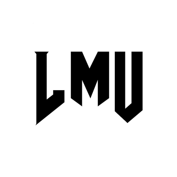 Vector diseño de logotipo de letra lmu para una empresa de tecnología lmu diseño de logotipo combinación de colores blanco y negro lmu logotipo lmu vector lmu diseño lmu icono lmu alfabeto lmu tipografía diseño de logo