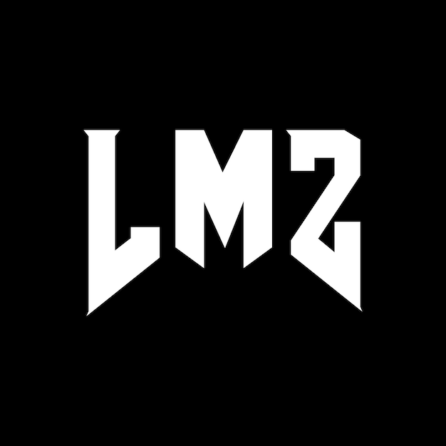 Diseño de logotipo de letra LMZ para una empresa de tecnología Diseño de Logotipo LMZ combinación de colores blanco y negro LMZ logotipo Vector LMZ diseño LMZ icono LMZ alfabeto LMZ tipografía diseño de logotipo