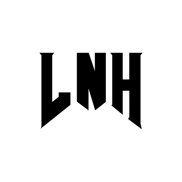 Diseño de logotipo de letra LNH para la compañía de tecnología LNH diseño de logotipo negro y blanco combinación de colores LNH logotipo LNH vector LNH diseño LNH icono LNH alfabeto LNH tipografía diseño del logotipo