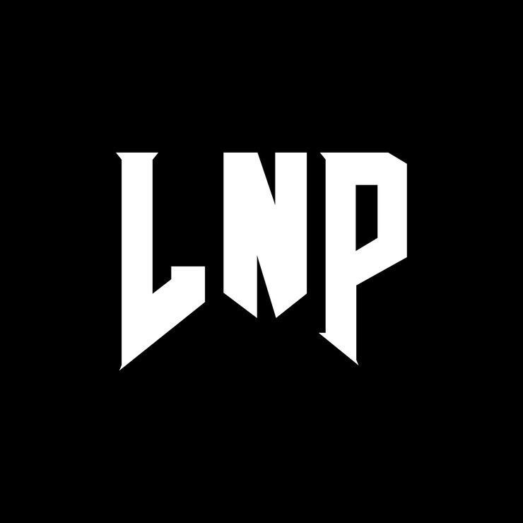 Vector diseño de logotipo de letra lnp para una empresa de tecnología diseño del logotipo lnp combinación de colores blanco y negro logotipo lnp vector lnp diseño del icono lnp alfabeto lnp tipografía diseño del logotipo