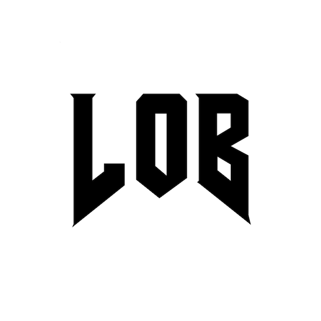 Diseño de logotipo de letra LOB para una empresa de tecnología LOB diseño de logotipo en blanco y negro combinación de colores LOB logotipo LOB vector LOB diseño LOB icono LOB alfabeto LOB tipografía diseño de Logotipo